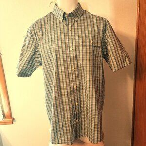 Duluth Men's L Green Coolmax Relaxed Fit Short Sleeve Button Shirt NWT #580